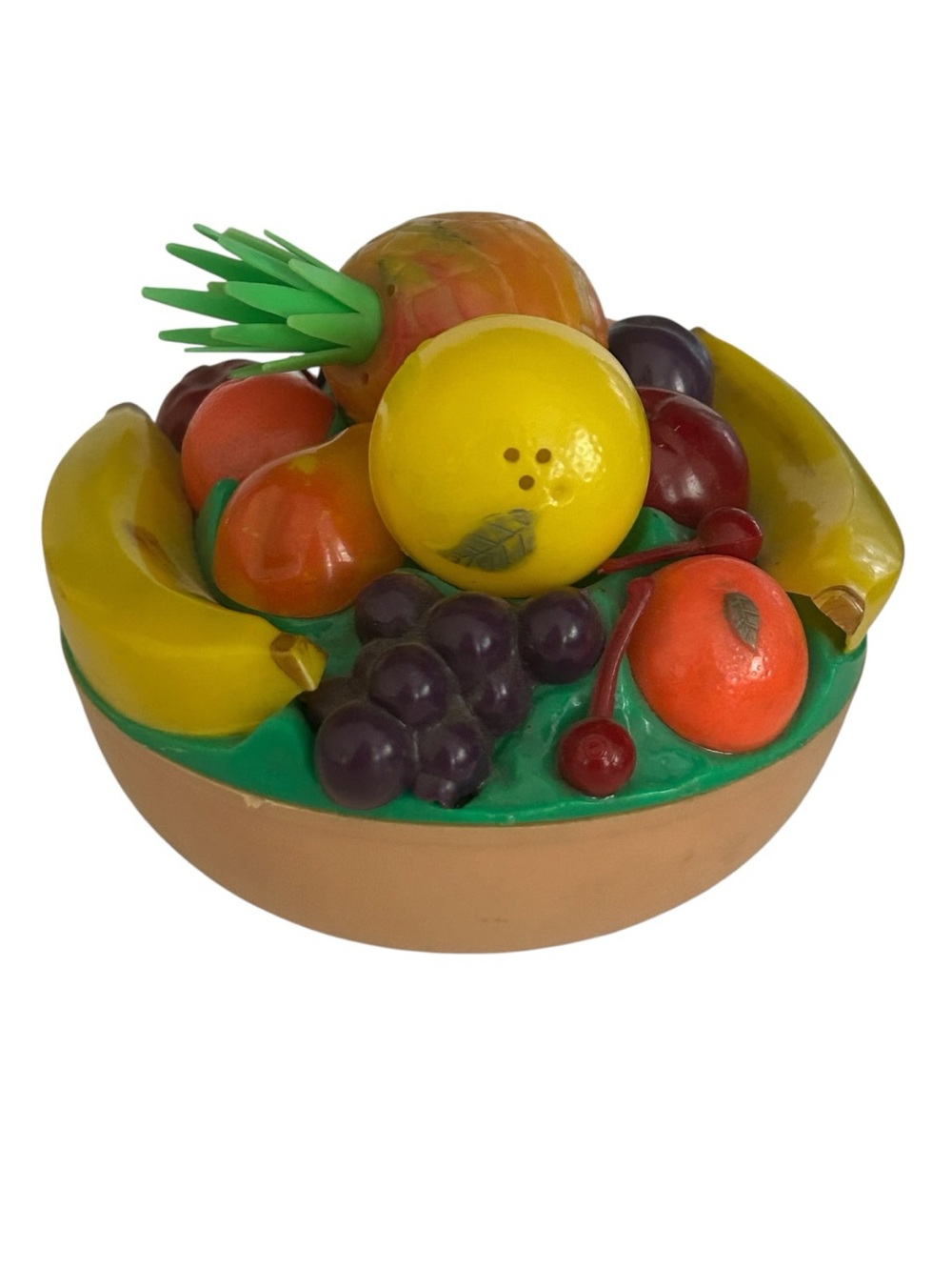 VTG Starke Designs Fruit Bowl Salt & Pepper/Sugar Holder Multicolor MCM Plastic